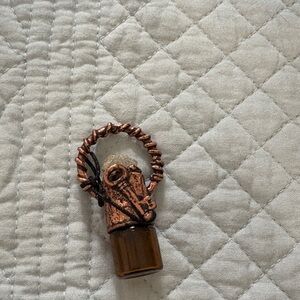 Copper and Brown Pendant Bottle